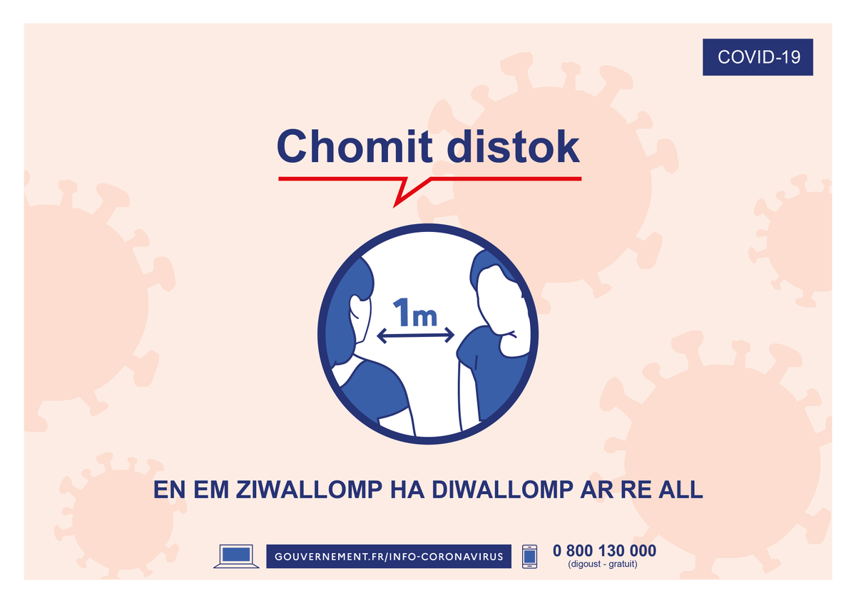 KevreBreizh's tweet photo. 📃😷 #COVID19 ha #JestroùGwarez : Kevre Breizh a laka en ho kerzh skritelloù unyezhek #bzhg ha divyezhek #bzhg #galleg da embann en ho stal pe aozadur, diwar garta c'hrafek Santé Publique France (stummoù pdf ha png).
https://t.co/ex9KJm4h28
@mabrezhoneg @Diwan @DivYezhBreizh https://t.co/eOEkvXYouo