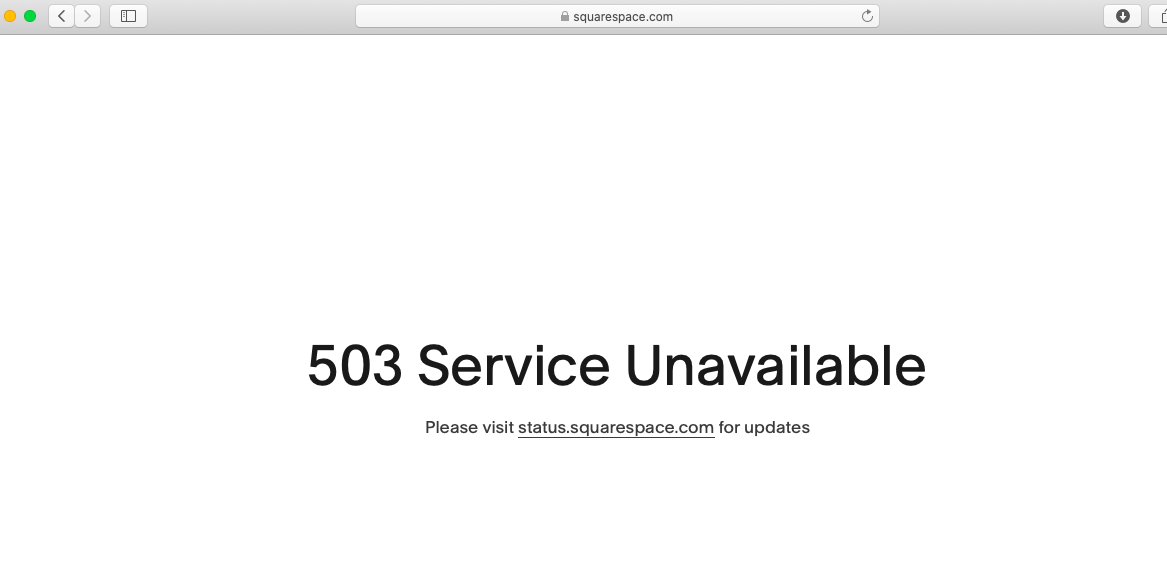 AmiShichida's tweet photo. @SquarespaceHelp @squarespace Is the site down? 🤔😓😰 https://t.co/SVasW4KgPb
