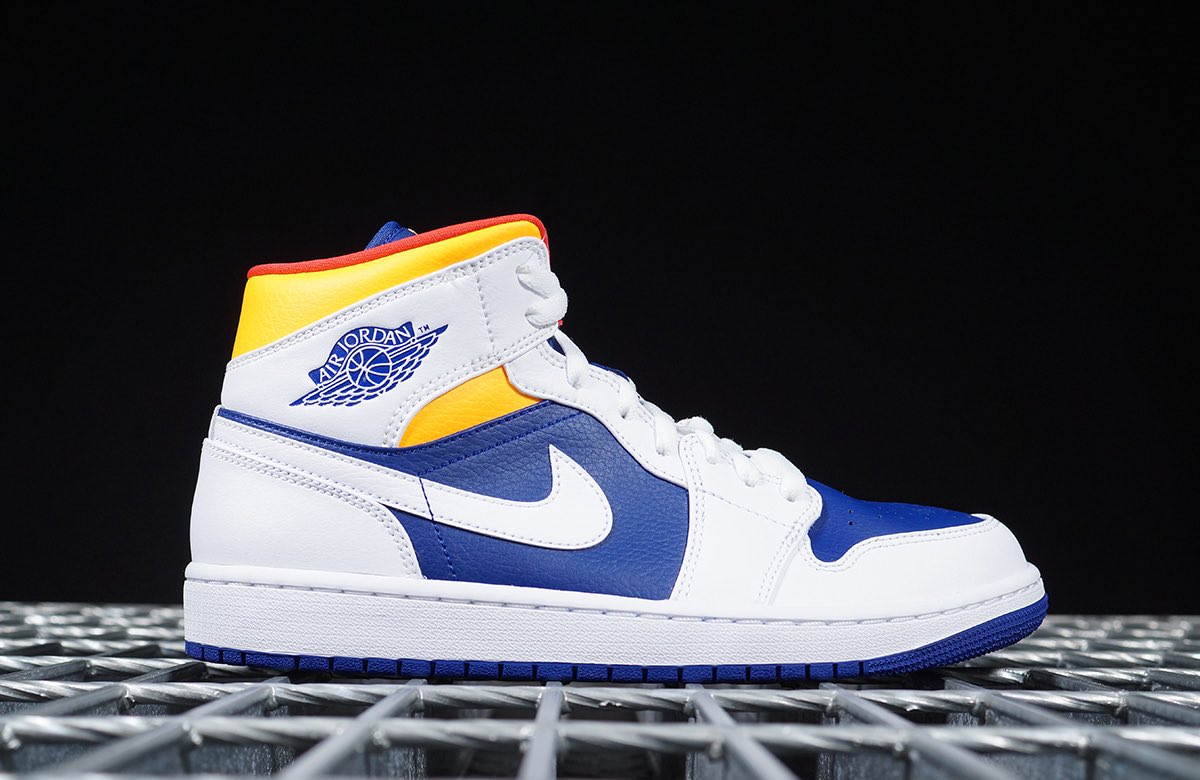 Air Jordan 1 Mid 'White Deep Royal Blue