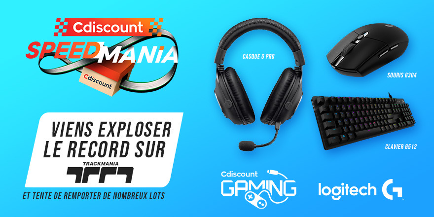 Cdiscount's tweet photo. 🔴Notre partenaire @LogitechGFrance offrira au meilleur chrono sur le circuit :
#GreenChill 👉 une souris G304
#YellowTurbo 👉 un clavier G512
#RedPanic 👉 un casque G Pro https://t.co/gkyAy5qrFG