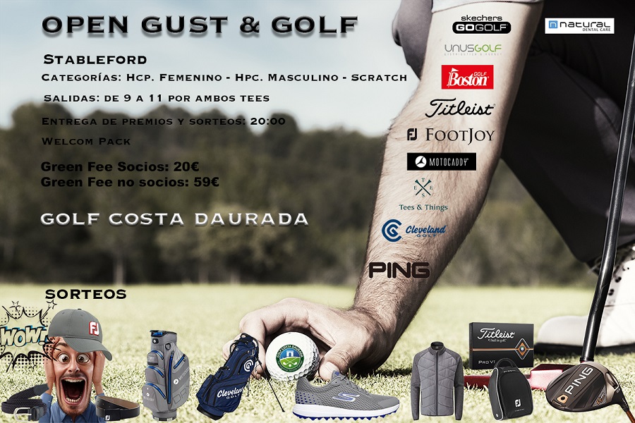 golfcostadorada's tweet photo. Open Gust &amp; Golf

Sábado 15 de Agosto de 2020
GOLF COSTA DAURADA

Individual Stableford
Ambos sexos - handicap indistinto

WELLCOME PACK 
AVITUALLAMIENTO
SORTEO Y ENTREGA DE PREMIOS

SOCIOS 20€
NO SOCIOS 59€

Inscripciones: 977 65 33 61

online:
https://t.co/S8WEXMxmyL https://t.co/3x1sNBNBWW