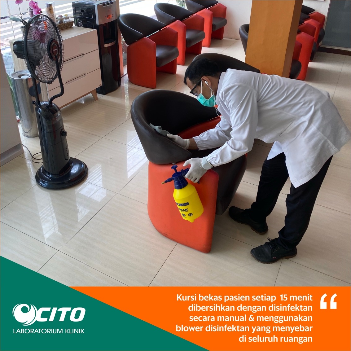 labcito's tweet photo. Laboratorium Klinik CITO telah menerapkan standar pengamanan yang tinggi untuk mencegah penularan COVID-19. Anda tidak perlu khawatir untuk melakukan pemeriksaan kesehatan di tempat kami.

#labcito #citomobileservice  #tipsehat #gayahidupsehat #jagajarak #dirumahsaja https://t.co/Rav1XM2BsN
