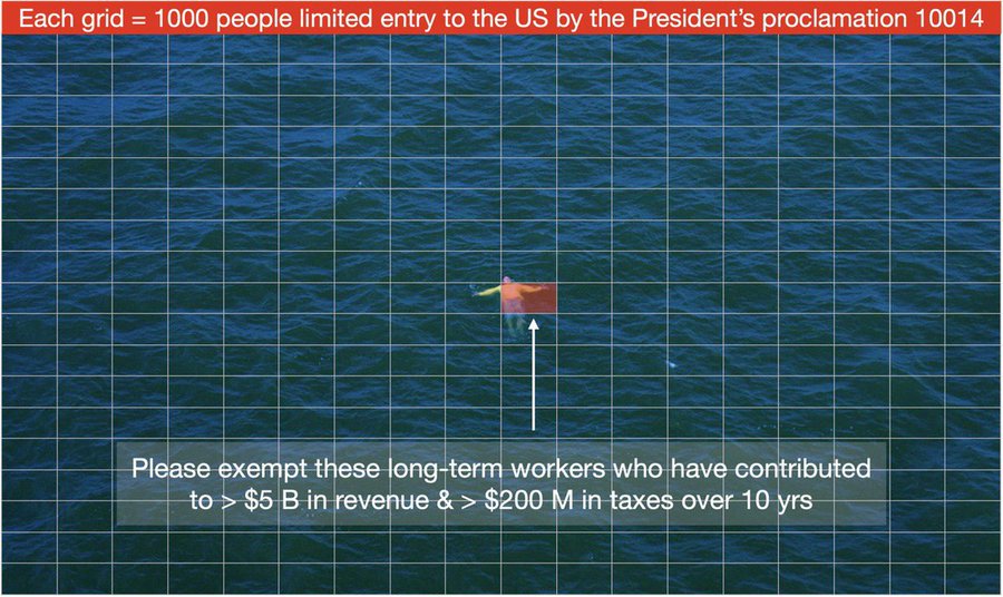 Long term non-immigrant workers have contributed immensely to US economy. Does not make sense to keep us out! 
<a href="/USAmbIndia/">Ambassador Sergio Gor</a> <a href="/USDOL/">U.S. Department of Labor</a> <a href="/StateDept/">Department of State</a> <a href="/USCIS/">USCIS</a> 
 <a href="/SecPompeo/">Secretary Pompeo</a> <a href="/TravelGov/">TravelGov</a> @Perduesenate 
<a href="/SenatorLoeffler/">Senator Kelly Loeffler</a>

#WeAreNotNewH1B
#ExcludeUsFromBan