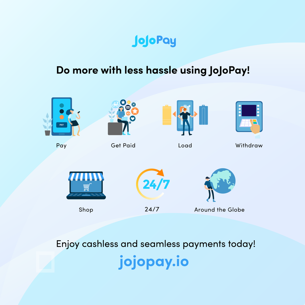 myjojoapp's tweet photo. Looking for an all-in-one platform for your payment needs? Whether for business or personal use, JoJoPay has it all! 

Pay, get paid, shop anytime and anywhere around the world using just one account! Create a free account today at https://t.co/BJrEDdPQEU #DoMoreWithJoJoPay https://t.co/YvPREDYd6T