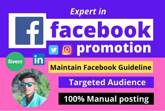 I will do Facebook promotion millions of people for your business.
Click:  fiverr.com/share/WexdKE

#facebookpromotion #facebookmarketing 
#Fiverr #fiverrseller #SocialMediaManager 
#facebookadvertising #digitalmarketer 
#socialmideamarketer #Facebook #business #businesstips