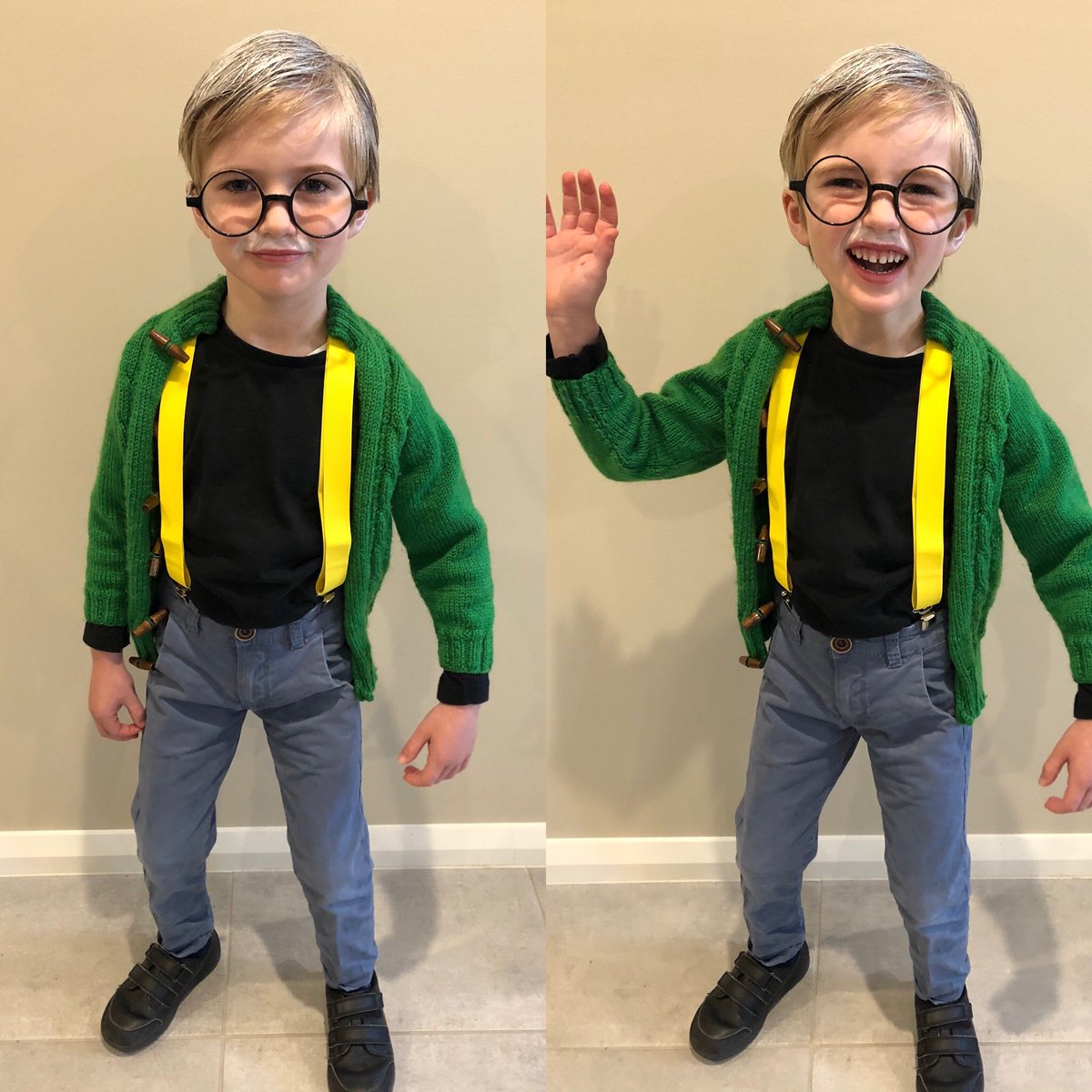 Celebrating 100 days of kindy! Rocking the mo, modelled on grandpa 😂 <a href="/SpringFarmPS/">Spring Farm PS</a>