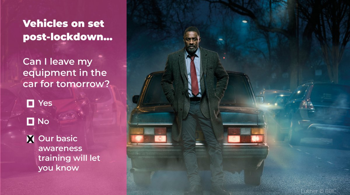 What don’t you know about the risk of Covid-19 on a #film or #TV set? Our #coronavirus basic awareness training will give you key knowledge you need to help keep yourself, and others, safe while working on set. More info: bit.ly/2AhoOj8