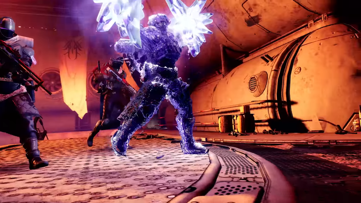Ketch confirmed. This Titan Stasis super looks like an augmented Arc Super. The slam instead of creating an AoE creates a wave of ice that shoots forward from the player. The ice effects look amazing!