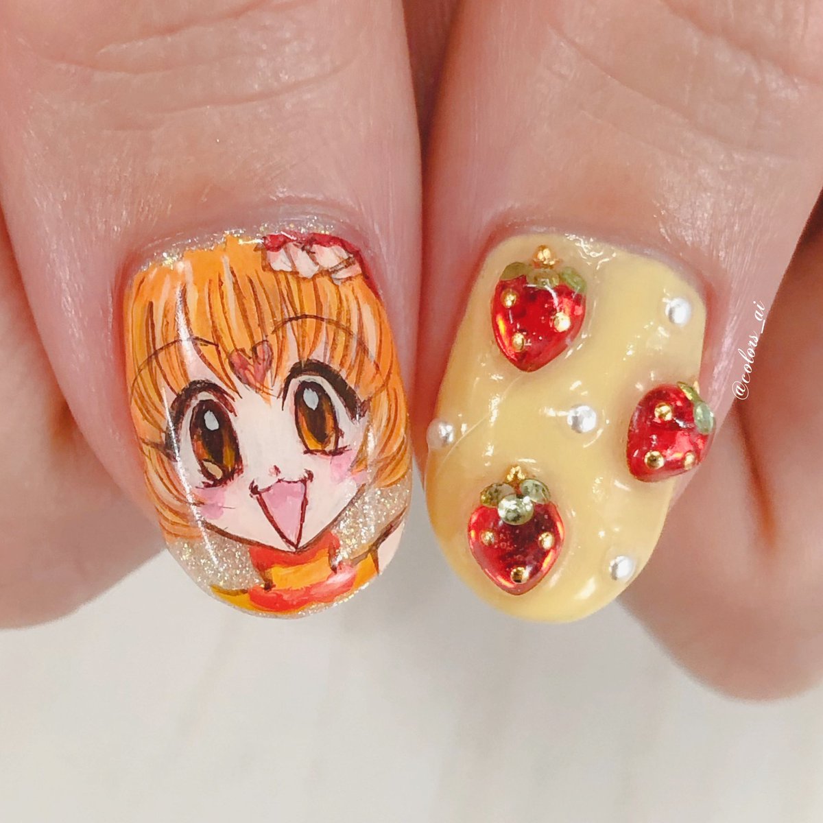 Color Sすずきあい Ar Twitter ぴかりんこと椎名ひかりちゃんオーダー Pikarin Shiina 東京ミュウミュウ痛ネイル お久しぶりーだったけど相変わらず可愛かったです 痛ネイル