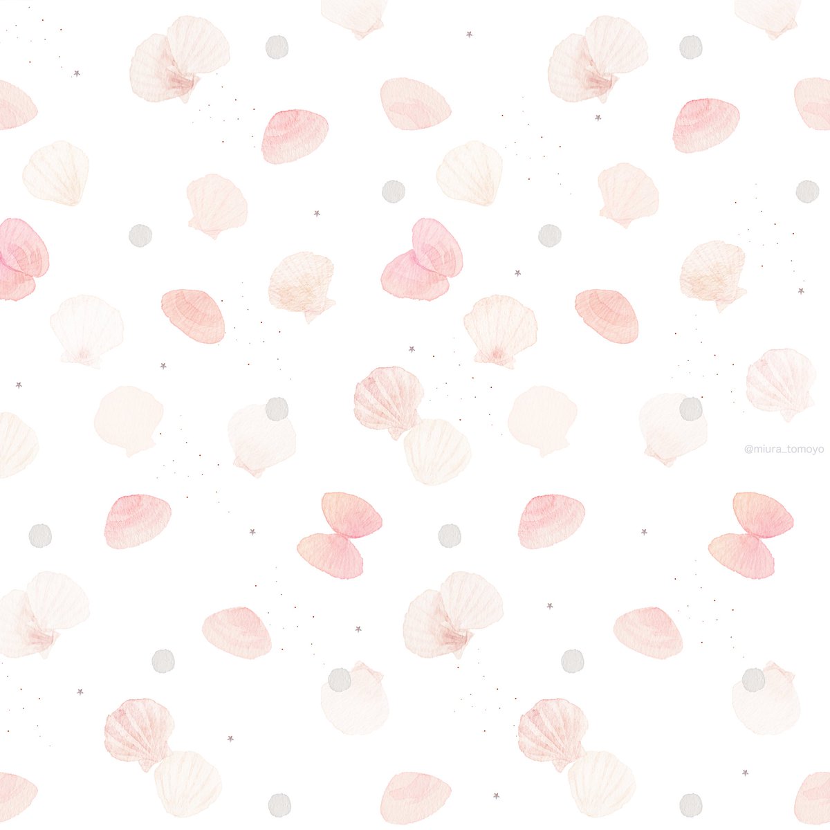 三浦朋代 シェルと星砂を散りばめた淡くてかわいい壁紙を作りました 淡いコーラルピンクとアイボリーが女性的で優しい印象にしてくれます 個人使用の範囲でお使いください Rtや使用報告いただけると励みになります Miura Tomoyo 壁紙 Line