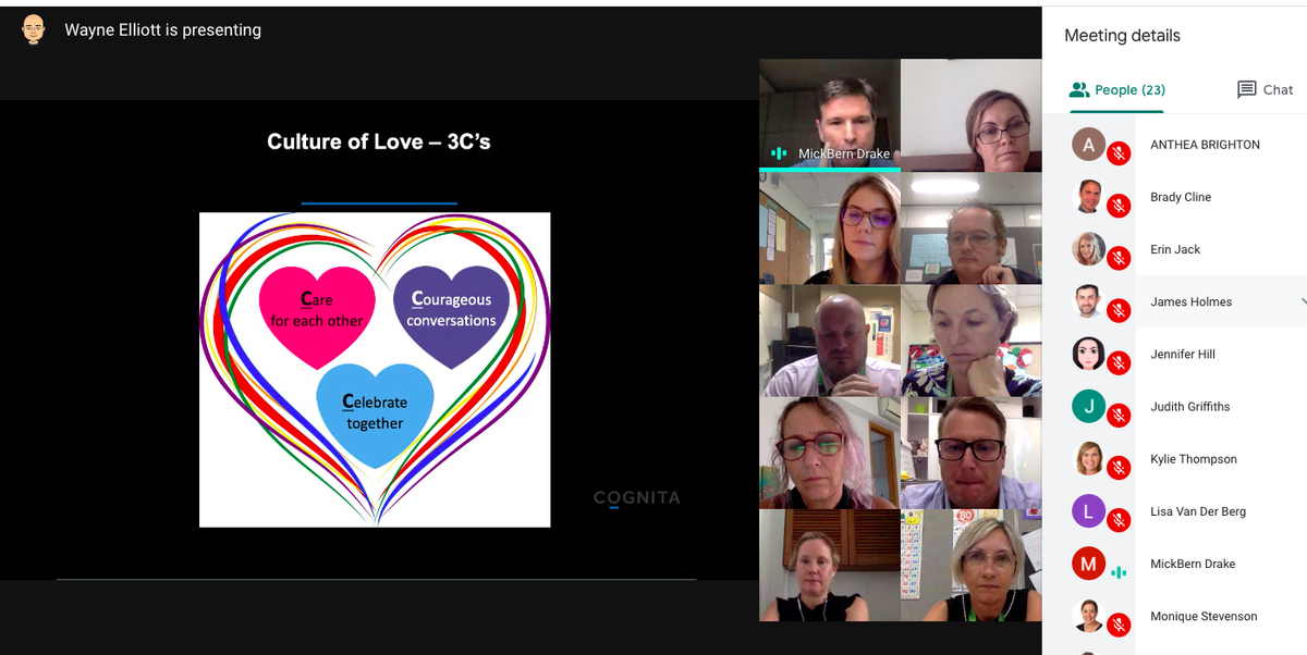 KerrylHowarth's tweet photo. "Leadership requires character, honesty, humility and lots of love." Thanks @MickyDrake for sharing your wisdom and supporting our middle leaders on their learning journey. #weareAIS #Cognitaway https://t.co/aaV1t6m3Gw