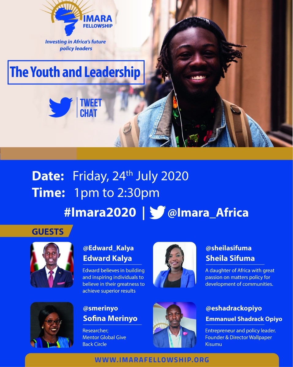 @Imara_Africa #Imara2020

Are the youth set up to take up leadership and shape the future of this Country?