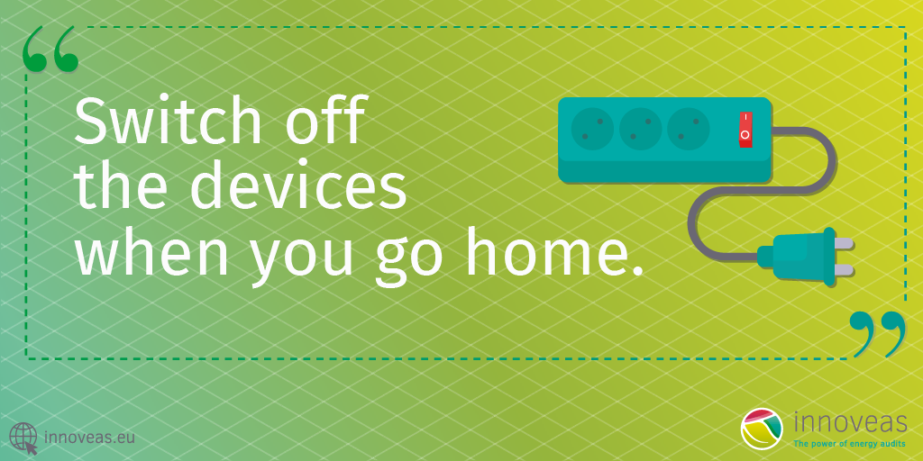 EuInnoveas's tweet photo. Friday! ๐
Time for our #FridayFact about #energyefficiency! By leaving your devices in standby-modus you waste precious energy.ย Avoid this so called #phantomload ๐ป and switch off the devices when you go home!ย #energy #SME #together https://t.co/RyZnHJe9jT