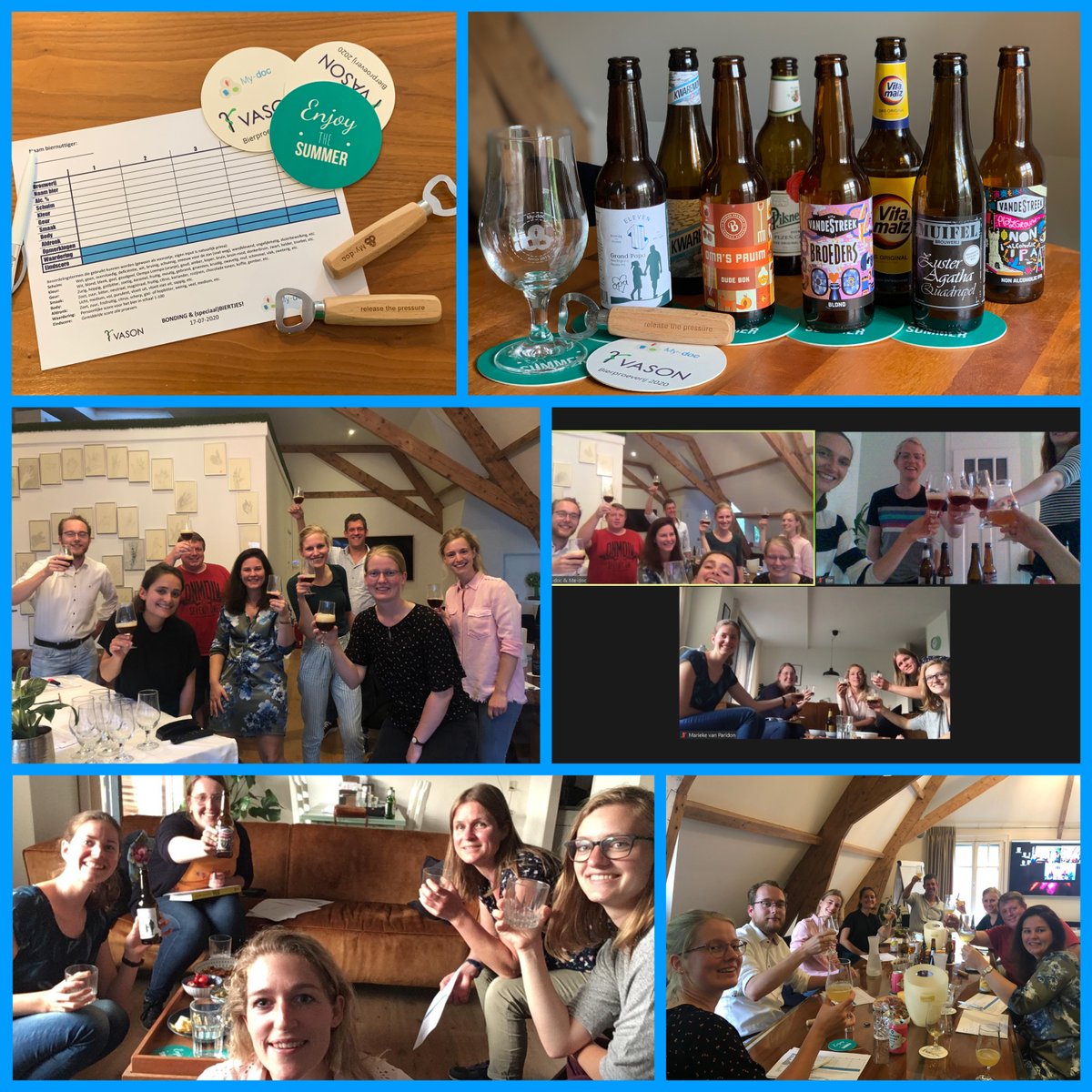 Terugblik 'Binding &amp; (speciaal)biertjes!' met @BestuurVason 

Een ontspannen avond vol gezelligheid, ontmoeten, bierweetjes &amp; lekker proeven met elkaar!

Heb jij deze toepasselijke speciaal biertjes met link aan de ouderengeneeskunde al geproefd? 😃

#AIOS #bonding #bierproeverij
