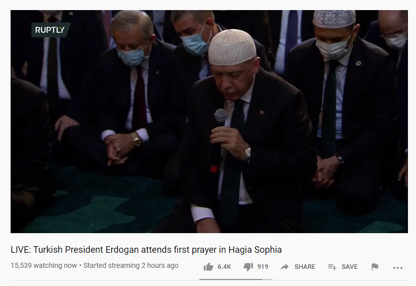 msymithani's tweet photo. Goosebumps listening Tilawat e Kalaam by @RTErdogan 😍😍
#HagiaSophia #AyasofyaCamii https://t.co/uXMn7kebwM