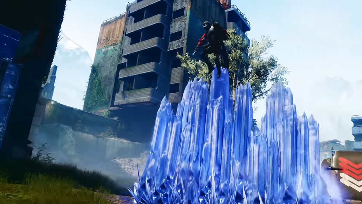 Free cover or like in the clip, a rocket jump. It gives the Hunter extra height