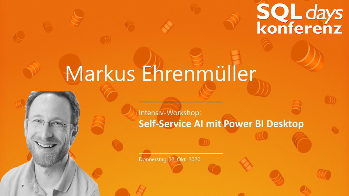 ppedvEvents's tweet photo. Ganztägiger Workshop mit hohem Praxisanteil! Spannende Features von Q&A bis Azure Machine Learning! #SQLdays2020 19.-22. Okt. 2020 in Erding! Komm und sei dabei! #SQLServer | https://t.co/nn190O3Y6A |@MEhrenmueller https://t.co/Pdzbtv7BLq