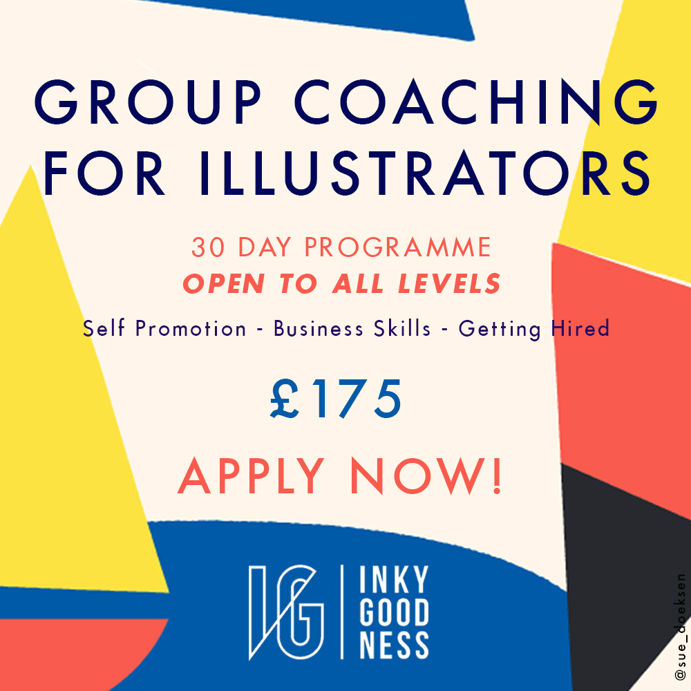 Hey #illustrators! 👋We've got something exciting for you - a brand new, 30 day coaching programme to master the art of pricing, self promotion and getting hired! 

Hit the link to find out more→ bit.ly/group-coaching… Please RT!

#illustration #Illustrator #creativementoring
