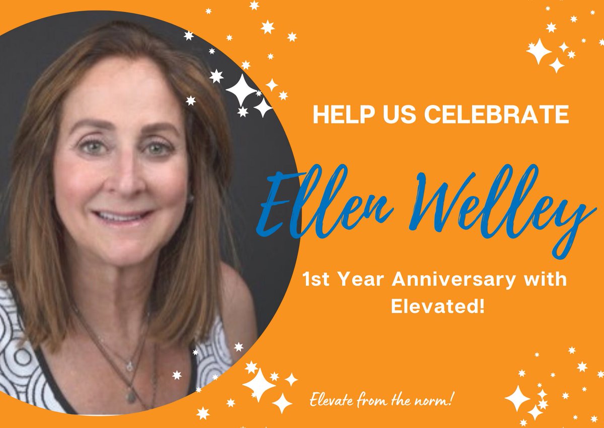 Today we celebrate Ellen’s 1st year anniversary at Elevated!!
⁣
Ellen, Thank you for an incredible first year!  We are grateful for your dedication, support, and partnership.  Congratulations!!⁣
⁣
⁣#elevatedmeetingsolutions #elevatefromthenorm #oneyear #tomanymore