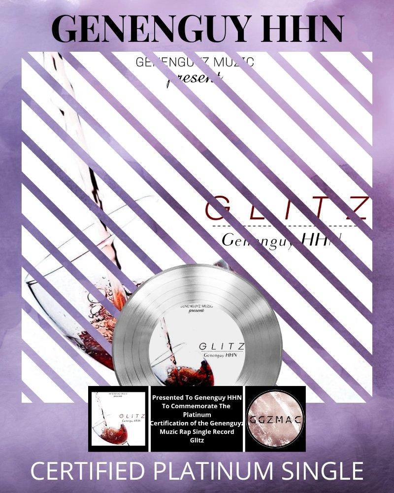 ggzmac's tweet photo. #Glitz by @Ngborgique is officially #GGZMAC Platinum ๐ฟ on the 16th April 2020! The 3rd #GenenguyHHN single to be certified Platinum. @GenenguyzMuzic #GGZMACTopCertified #GGZMACplatinum https://t.co/qwpZeq7OhY
