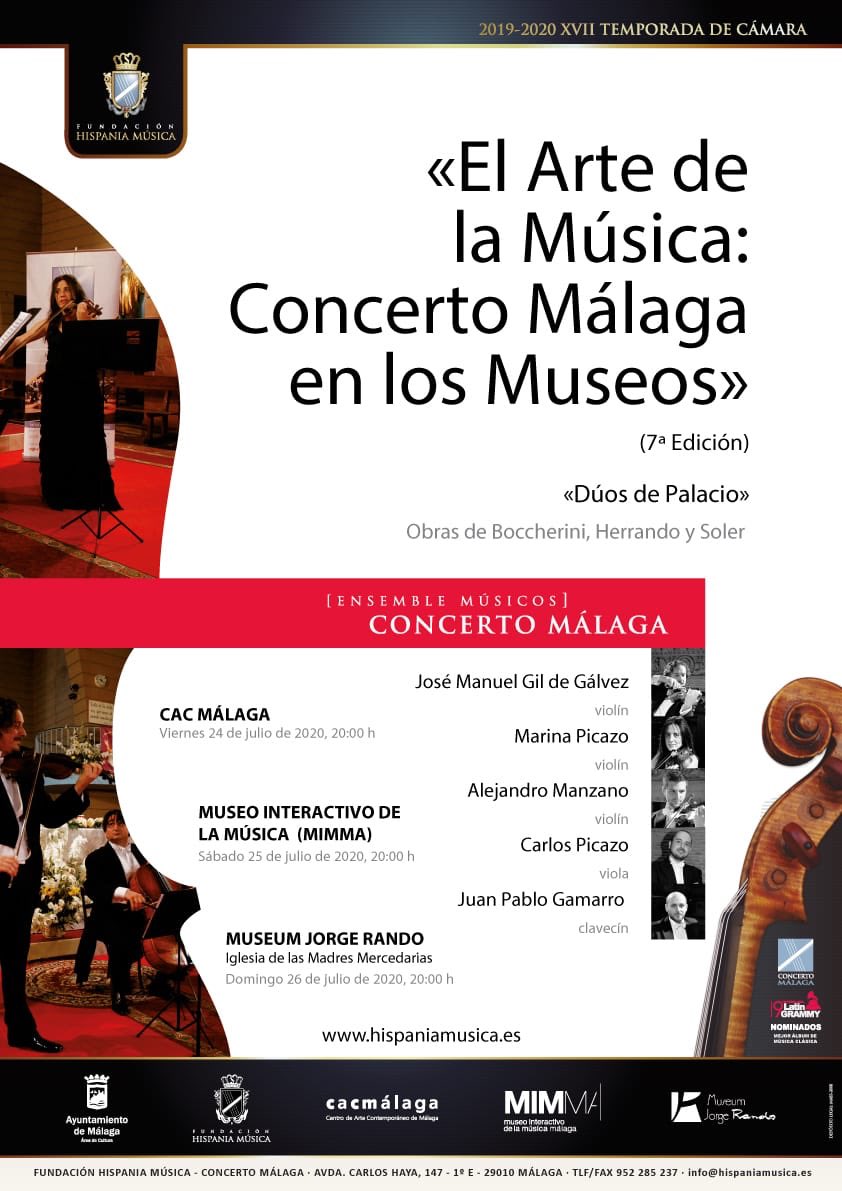ConcertoMalaga's tweet photo. Hoy a las 20:00h Ensemble Músicos @ConcertoMalaga estará en el @cacmalaga con la 7 edición de “El arte de la Música en los Museos”
@HispaniaMusica @culturamalaga @malaga 
(entradas agotadas)

-CM https://t.co/MgvA4q1BKa