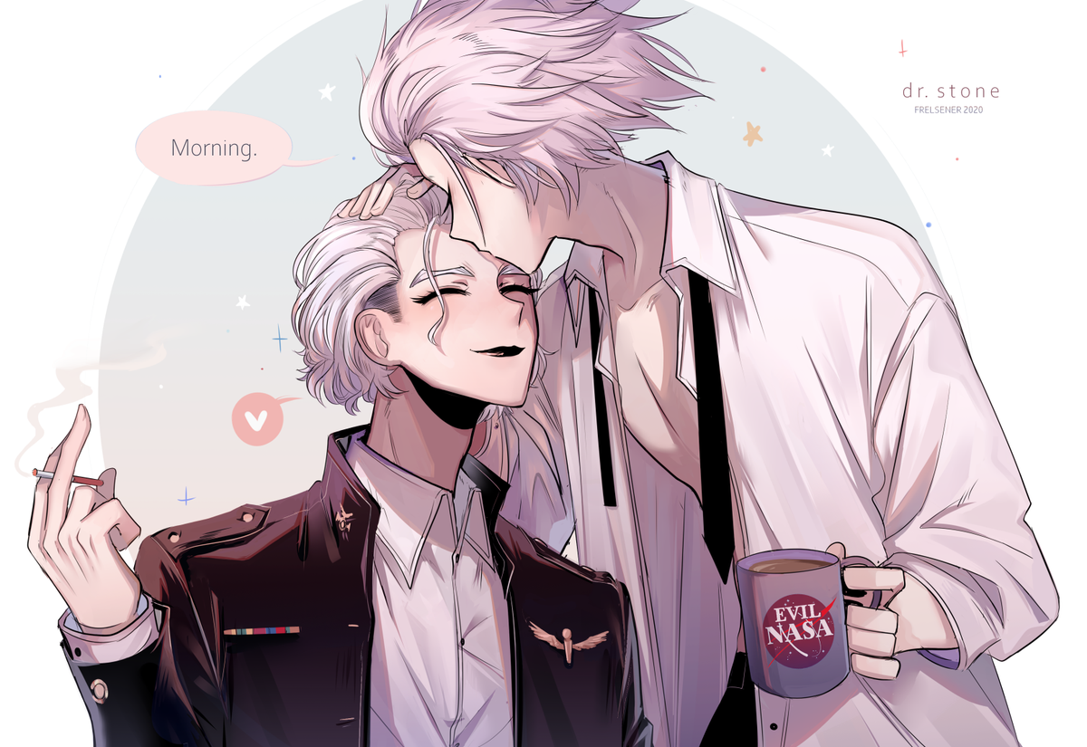 Morning Kiss Drstone Oliver Minecraft のイラスト