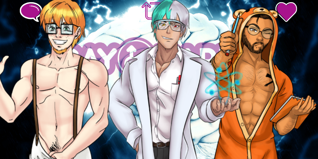 Brainstorm your way into a #lewd position with these #geeky guys, hero! ?? Smart is the new sexy ? &