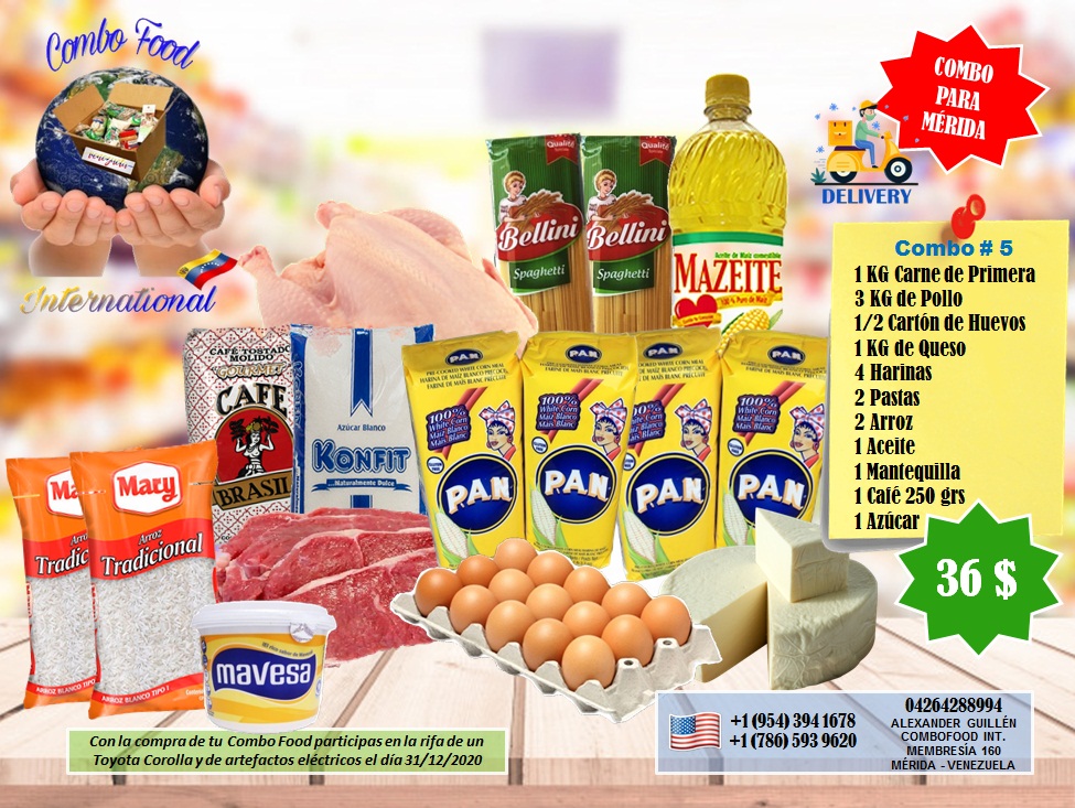 MeridaNatural's tweet photo. Desde cualquier parte del mundo, hazle llegar a tu familia los mejores combos de alimentos directo a su hogar. ¡Sorpréndelos desde la distancia! Responsabilidad y puntualidad. #ComboFoodInternacional #ComboFood #MercadoEnLinea #OnLine #Combo #Alimentos #Mérida #Venezuela https://t.co/HmT5gY8TOU