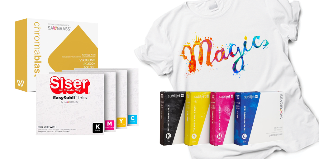 CoastalBusiness's tweet image. What's the difference between the #SubliJet, #EasySubli, and #ChromaBlast inks for the @SawgrassInk #sublimation printers? Here's everything you need to know ➡ bit.ly/3hBBMsf #dyesublimation