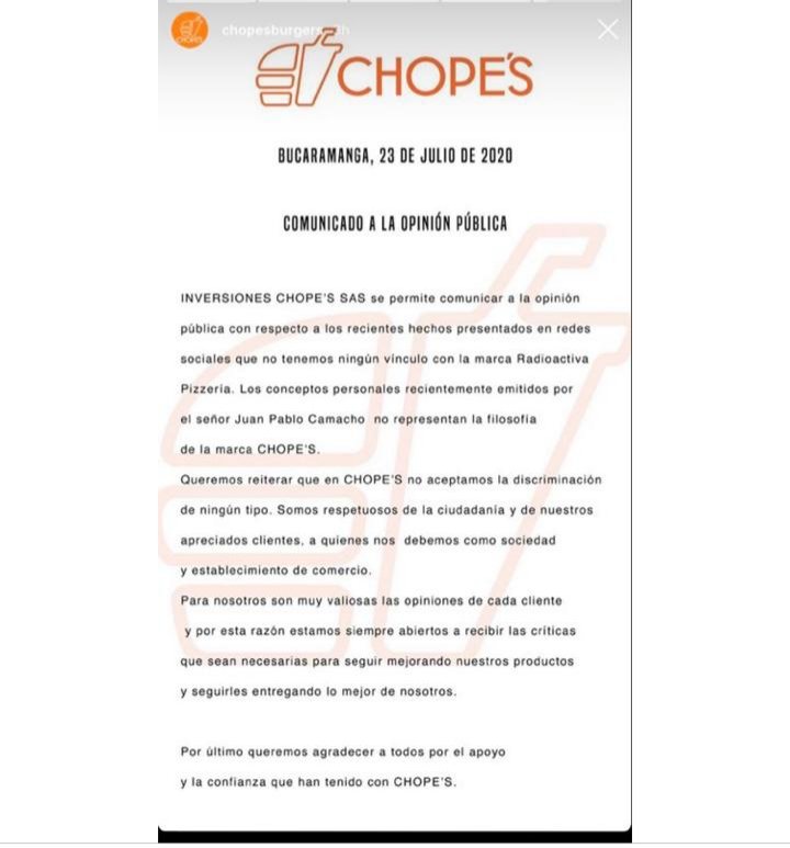 elsenorxbga's tweet photo. #QuéTalEsto El dueño d #Chopes haciendo un Martha Lucía Ramírez 🤦🏻♂️🤦🏽♀️. Lo mejor es No seguir comprando a esos influencer gomelos q salen con apuntes d #Manjaran creyendo q crisis económica se soluciona con payasadas #NoMásPizzaRadioactiva #NoMásCamachos #NoMásVikingos #NoMásChopes https://t.co/tXfR7qNF9y