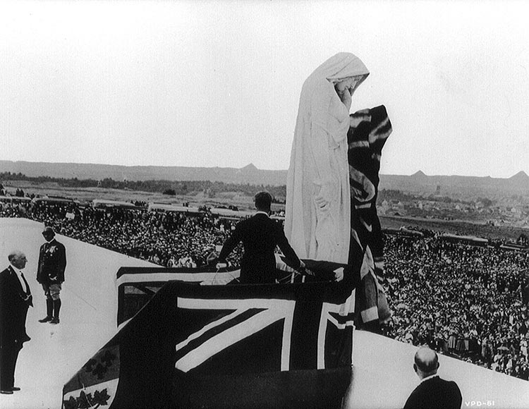 CanadianArmy's tweet photo. On this day in history, King Edward VIII unveiled the Canadian War Memorial at Vimy Ridge in 1936. https://t.co/Do05l32EwY
