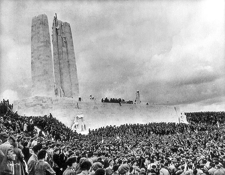 CanadianArmy's tweet photo. On this day in history, King Edward VIII unveiled the Canadian War Memorial at Vimy Ridge in 1936. https://t.co/Do05l32EwY