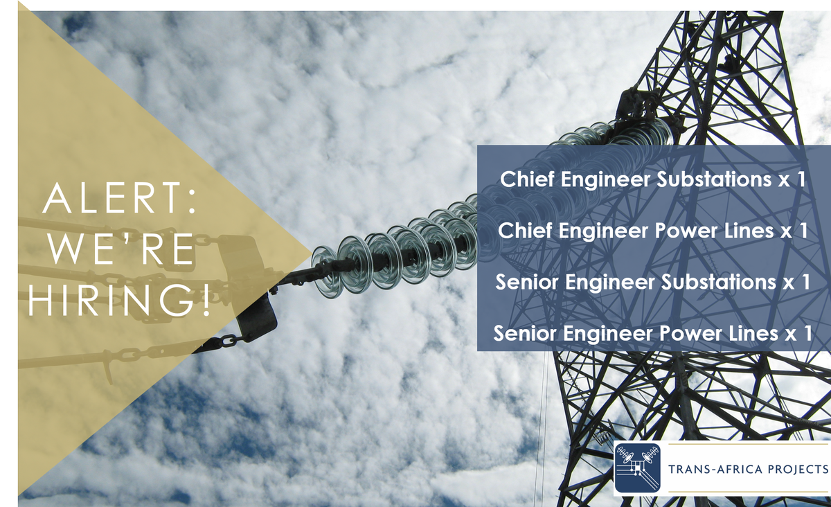 ALERT: New Positions Available at Trans-Africa Projects, Closing Date 01 August 2020

Browse lnkd.in/diCpJ9k and submit your CV and supporting documents alternatively you can email vacancies@taprojects.co.za

#transafricaprojects