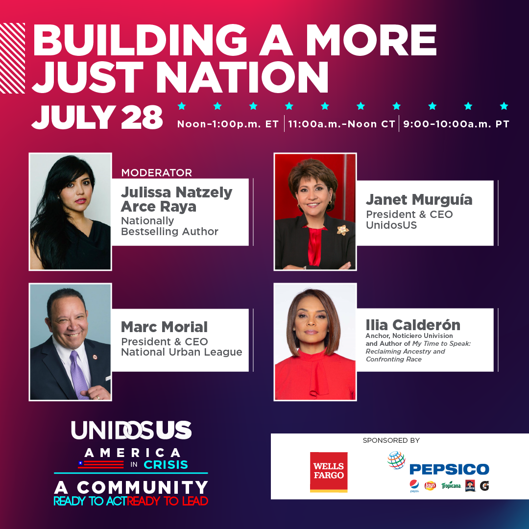 WeAreUnidosUS's tweet photo. JUST IN: @Julissaarce will be moderating our exciting #UnidosUS20 session, Building a More Just Nation. She will lead this incredible panel with @JMurguia_Unidos @MARCMORIAL &amp; @iliacalderon ✨👊🏾 AND registration has been extended! https://t.co/QFeNjXHZRp https://t.co/Ee94Y5yY7L
