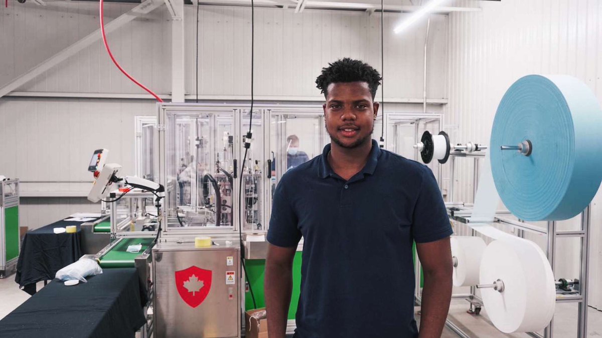 canshieldppe's tweet image. Introducing Zion, our next #Heroesbehindtheshield. Zion came from Barbados, in 2018, to study Bio-Medical Engineering at the University of Guelph. After his classes moved to online and his co-op job was cancelled, Zion was unsure of what the future would hold...