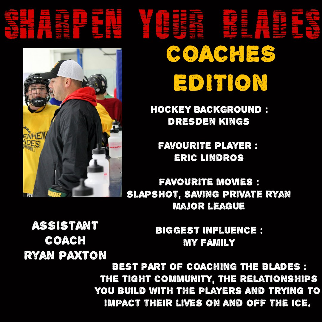 BlenheimBlades's tweet photo. SHARPEN YOUR BLADES: COACHES EDITION

Get to know Blades Assistant Coach @Packy_88 

#SharpenYourBlades #Çoach #BlenheimBlade https://t.co/chKptUGWxh