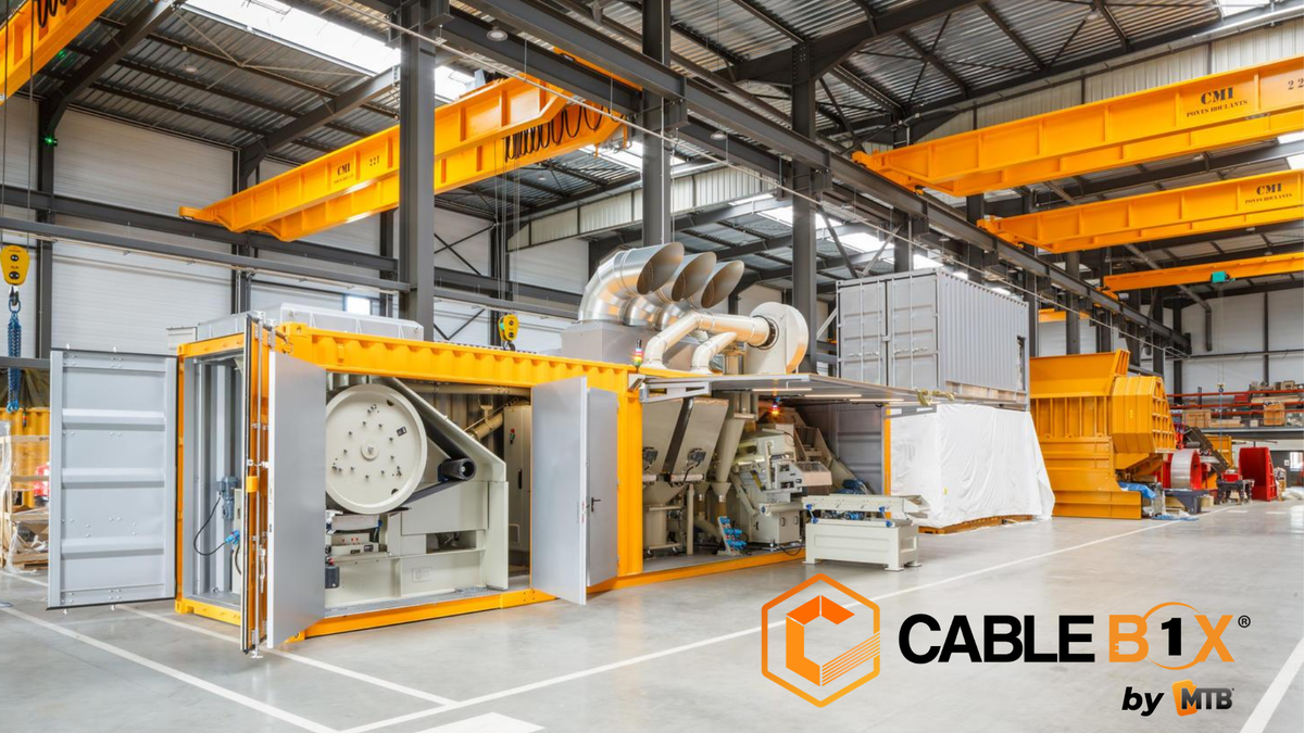 MTB comes up with flexible solutions to create the best fit with operational needs. 
Our first Cable Box One is ready to leave our workshop to be plugged in Brazil! More compact, our new turnkey recycling line fits into 1 container. 
#Recycling #Cables #Compact