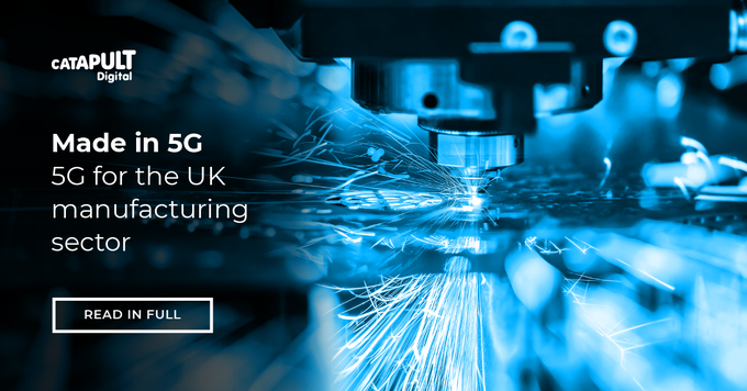 Catapult_UK's tweet photo. Early test cases are already proving that #5G #technology represents a step-change in connectivity for the #manufacturing sector.

Read @DigiCatapult's #Madein5G to understand how #5G technology can transform the #manufacturing sector: 

▶️ https://t.co/eohVGBSLK1 https://t.co/PgVj7Q8H7m