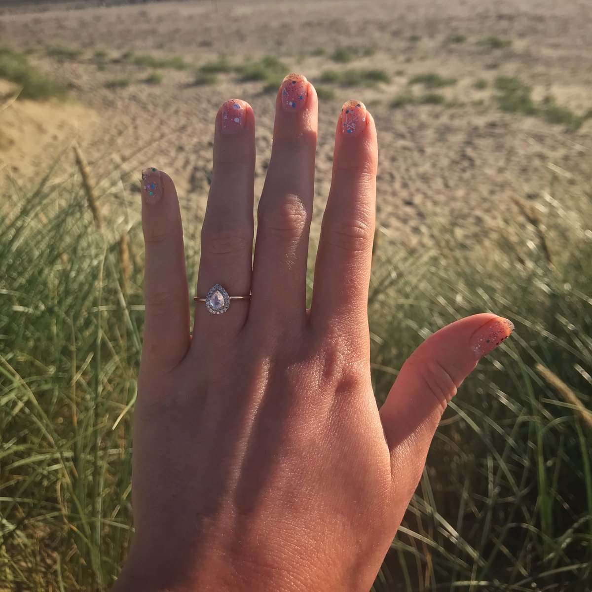 TheRebeccaRiots's tweet photo. We have a little announcement to make... Richard proposed and I said yes! 💍 @watwilts 🥂 https://t.co/aHfrar0tM1