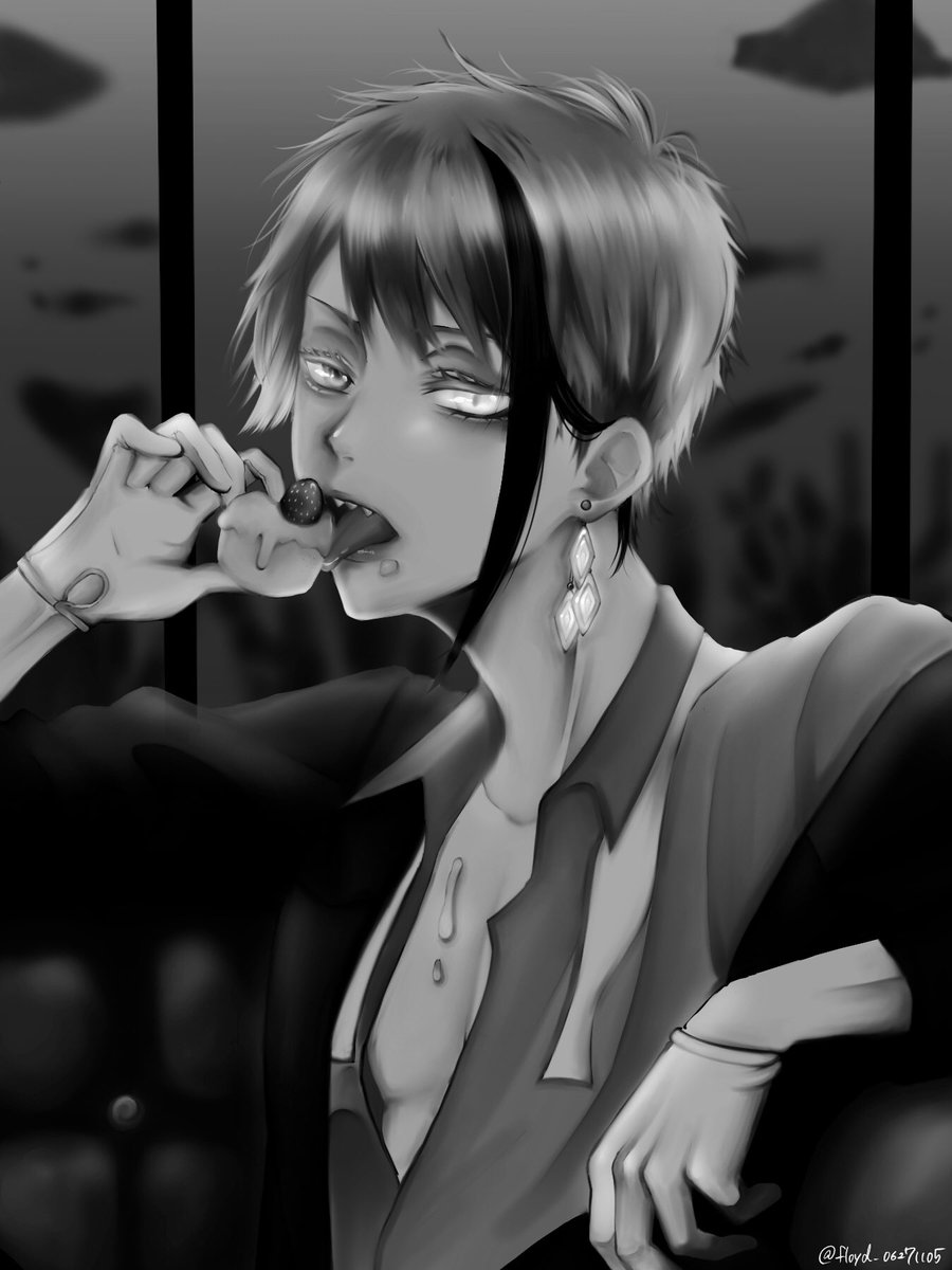 絵をモノクロにするとかっこいい かっこいい のか あすたのイラスト