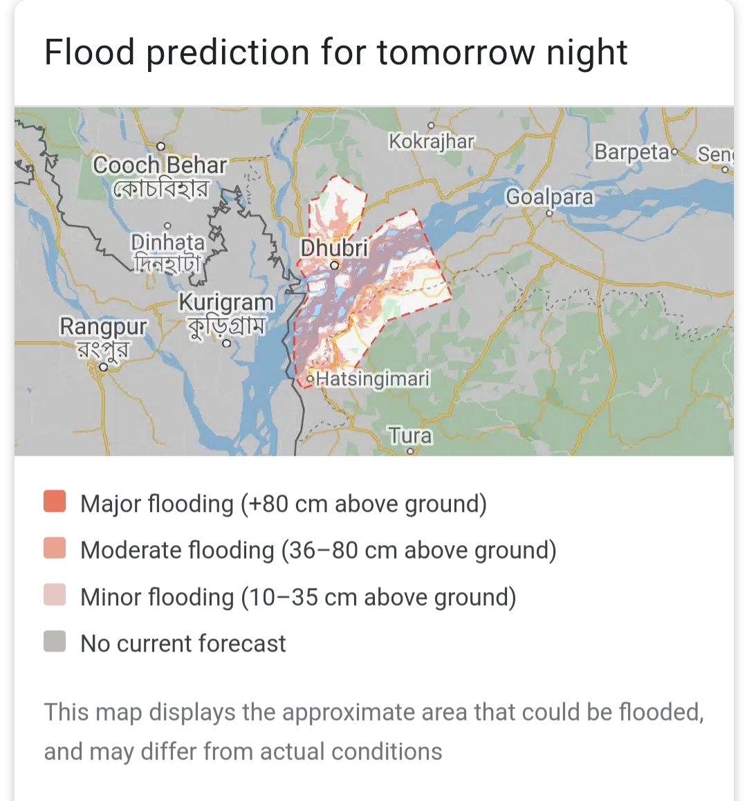 Utkarsh84878696's tweet photo. Everybody stay safe and secure . This is the flood prediction for tomorrow. People of the districts please be aware and listen to the news bulletins.
#AssamFloods 
#NorthEastMatters 
@Sarvahitey_NGO 
@CampaignYolo 
@SociallyBlog https://t.co/aPzSABkyBN