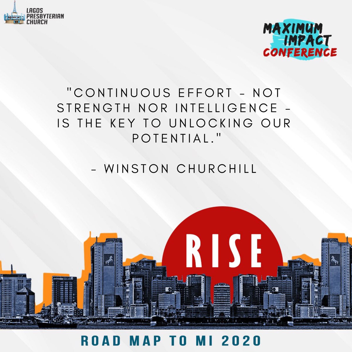 lpcpypan's tweet photo. "Continuous effort -- not strength nor intelligence -- is the key to unlocking our potential." - Winston Churchill
#maximumimpact2020 #maximpact20 #mi2020 #borntolead #churchconference #2020conference #churchconferenceinlagos #presbyterianconference #motivation #sacrifice https://t.co/NcxvCDIaSv