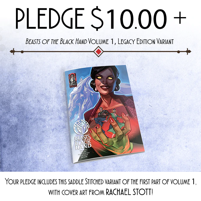ronmarz's tweet photo. We added a lovely @RachaelAtWork variant cover to the @BeastsBlackHand campaign today. She's sooooo good. https://t.co/9OYEHGeA7M https://t.co/cU0uZ8wrlu