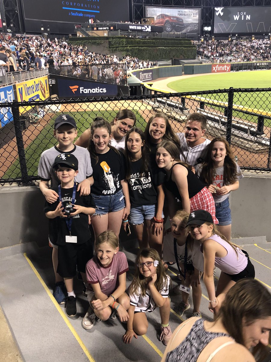 mgrant929's tweet photo. @ChuckGarfien We sadly lost my brother @edgrant3 a few years ago far too early. He was a huge Sox fan. In his honor, we go to a Sox game each season as a family. Here is a photo from last season of the next generation of Sox fans, Ed’s kids and nieces and nephews. https://t.co/QDqIF8MUcj