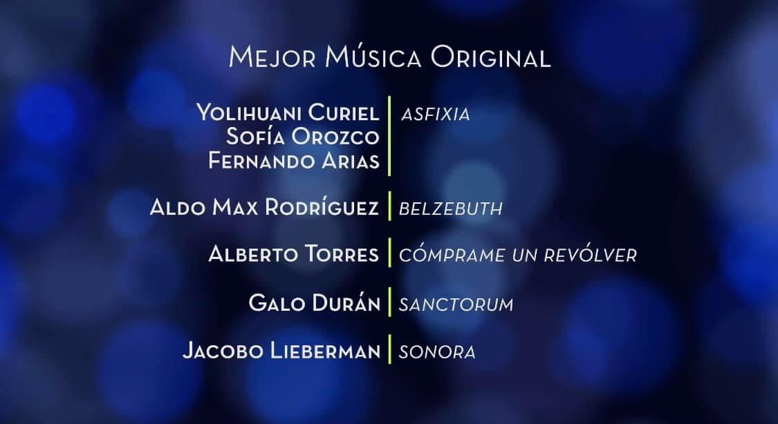 Ajúa! Estamos nominados al Ariel por la música de #belzebuth 😁