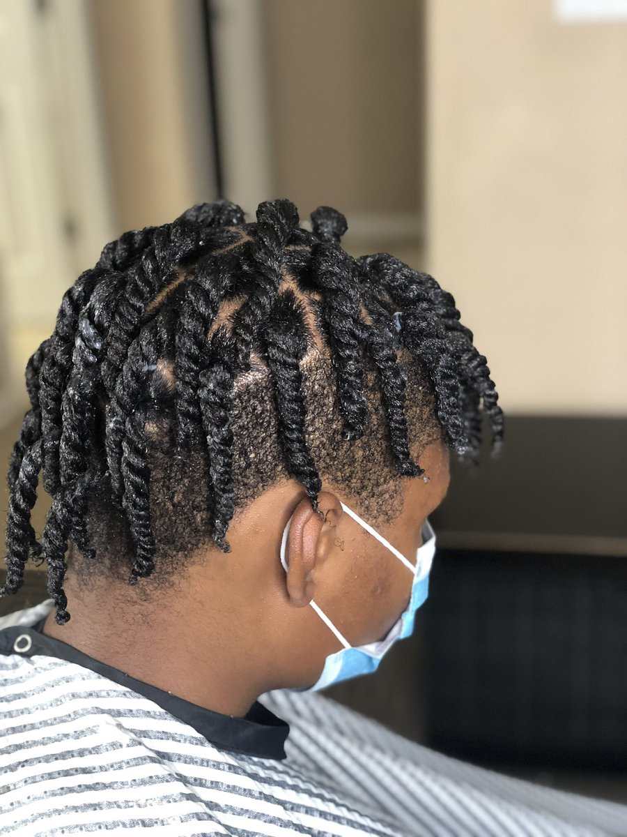 3 Strand Twists  🦋🧡 touchedwithcare.glossgenius.com Book under “Unisex Styles” &amp; select “3 Strand Twist”
