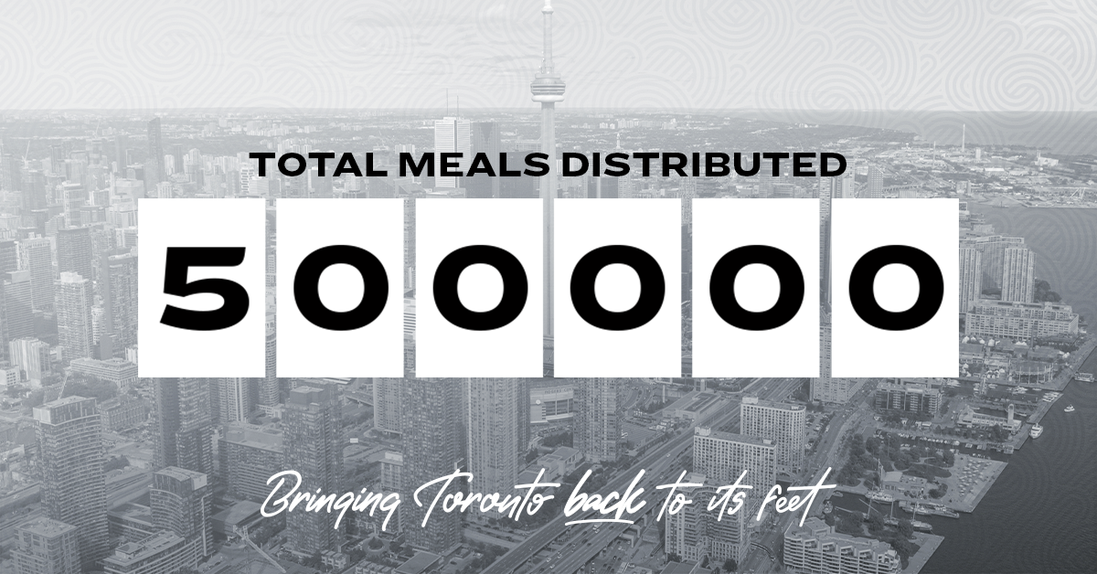 ScotiabankArena's tweet photo. Thank you to the partners, volunteers &amp; fans for helping us Bring Toronto Back to its feet. With your support, we distributed 500,000 meals to frontline workers and those in need, all over Toronto. 

#BringTorontoBack @scotiabank https://t.co/FruwUk8yQ8