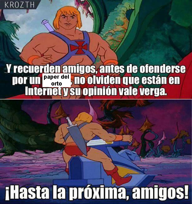En fin, con esto cierro una historia de terror (?) académico, lo que a NADIE le gustaría que le pase, pero vivido y sobrevivido por quien suscribe. Moraleja: Para hacer ciencia, hay que tener la cabeza abierta... o bien, fósiles completos ;) [FIN]