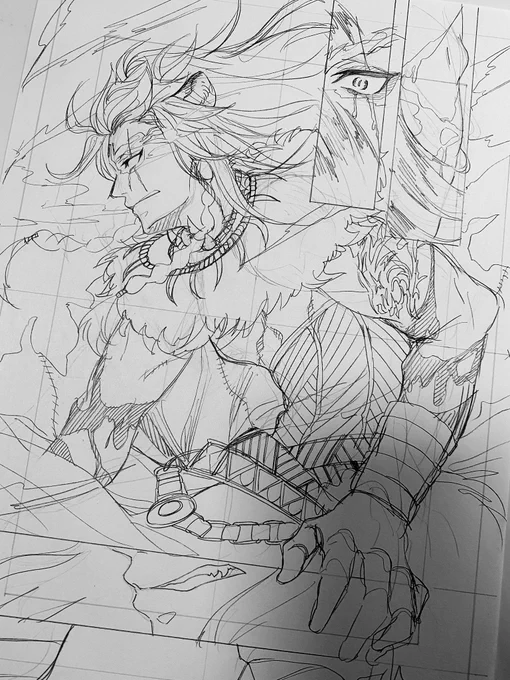 【ツイステ/レオナ本編シーン(下書き)】
※二章ネタバレ

一番描きたかったコマまでやっときた‼︎‼︎‼︎ 