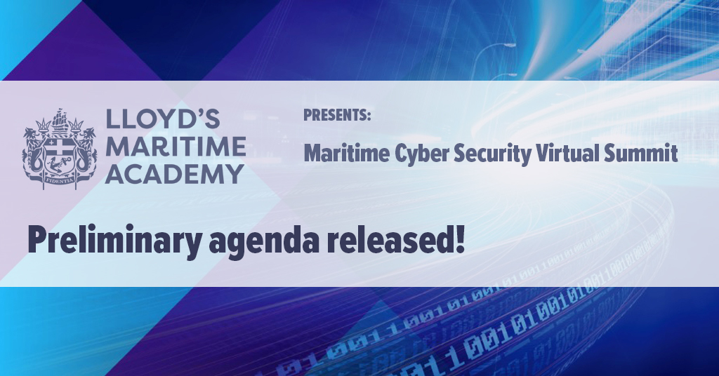 LMA_DL's tweet photo. We're delighted to share the preliminary agenda for the upcoming #Maritime #CyberSecurity Summit - a new virtual event to support safe and secure #shipping. Read on -> https://t.co/ph5frygU4K #LMAMaritimeCyberSecurity https://t.co/IzFEGax27v